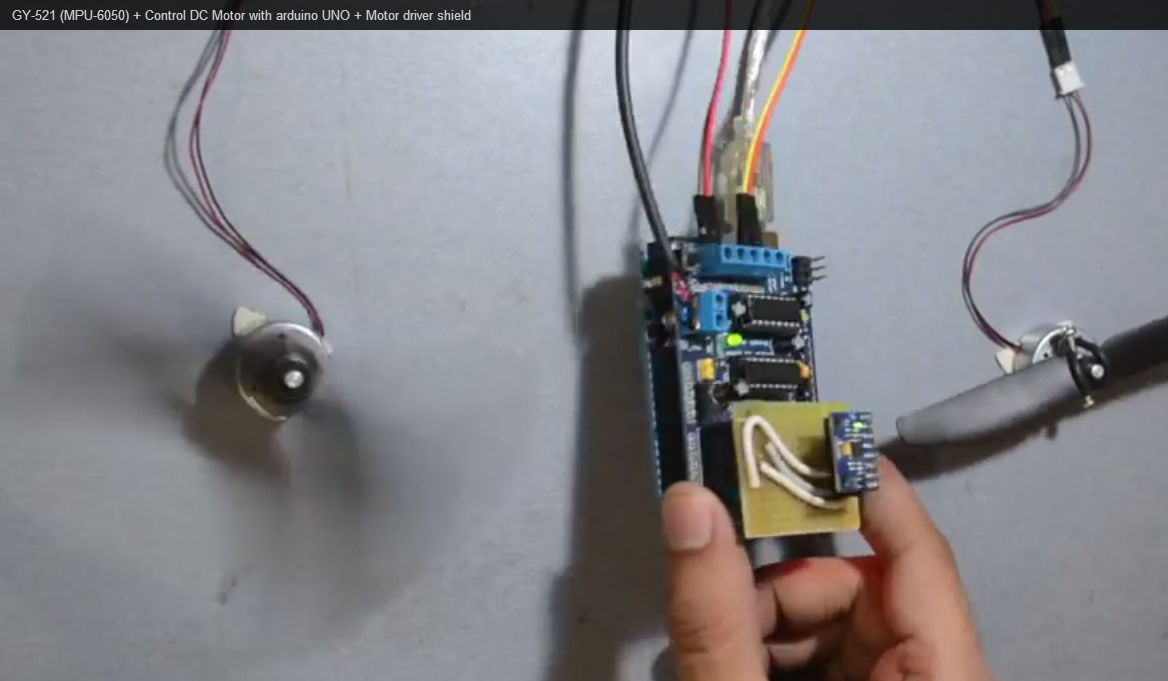 mpu6050 and dc motor and driver shield arduino